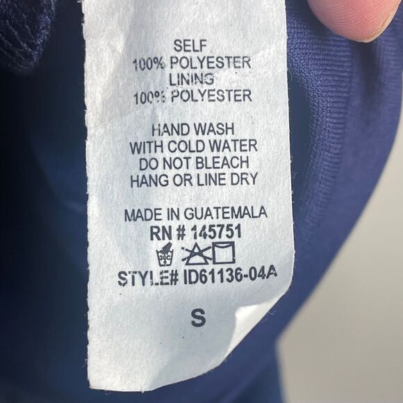 Altar'd State Dress Women's Small Navy Blue Swiss Dot Empire Waist Tiered Ruffle - Picture 5 of 10